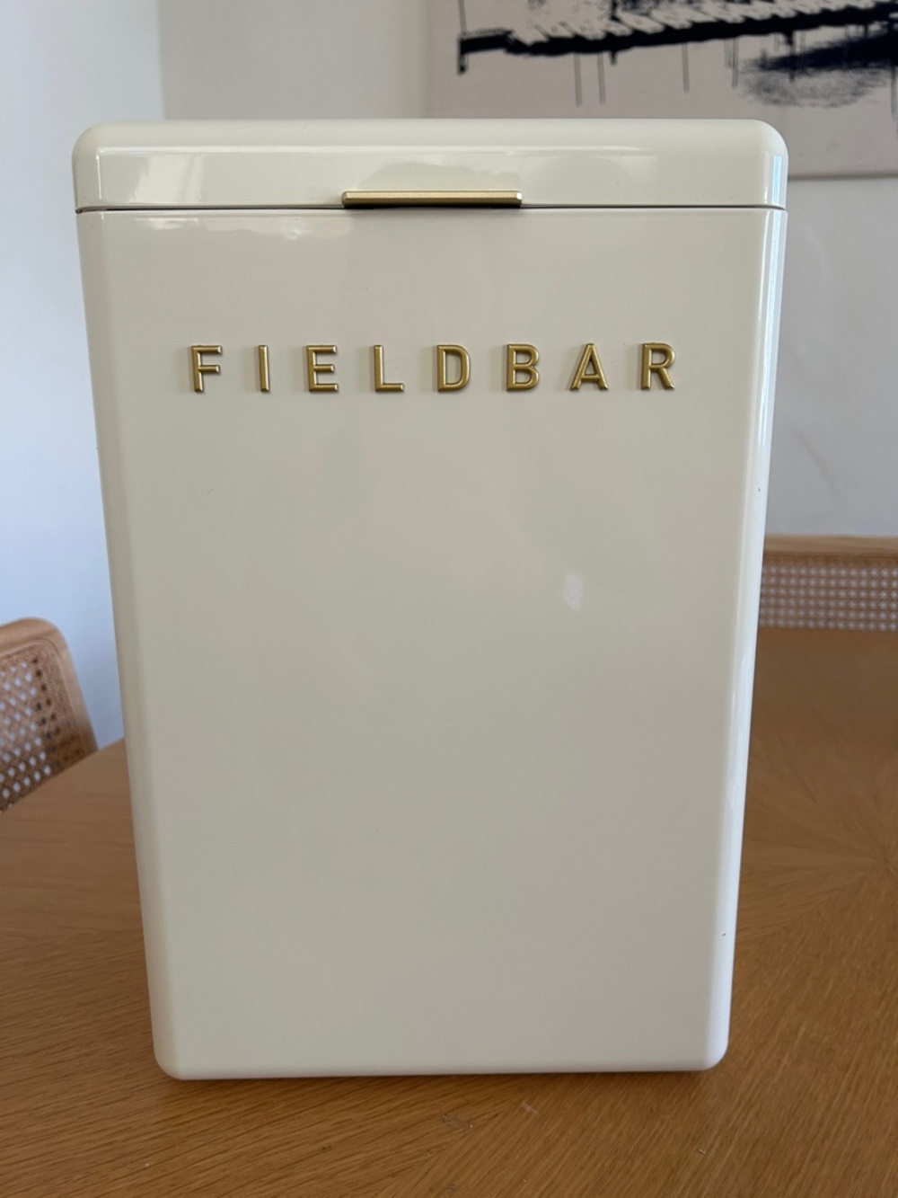 Cream Party Cooler with Gold Accents